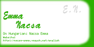 emma nacsa business card